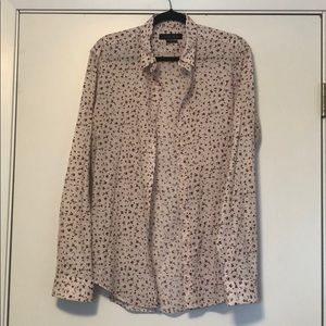 Zara Slim Fit Light Pink Shirt with Pattern